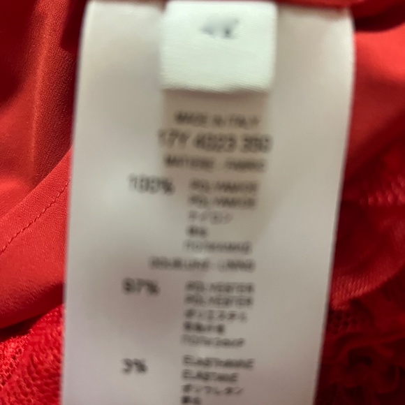 Givenchy NWT Red Hot Skirt Chiffon Ribbon Knee Length S 4 - Picture 6 of 6